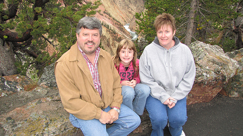 Vacation photo at the Yellowstone Grand Canyon